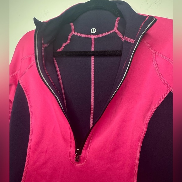 🍋 Lululemon 4 half zip jacket Reversible Run U-Turn pink purple half zip up - Picture 4 of 11